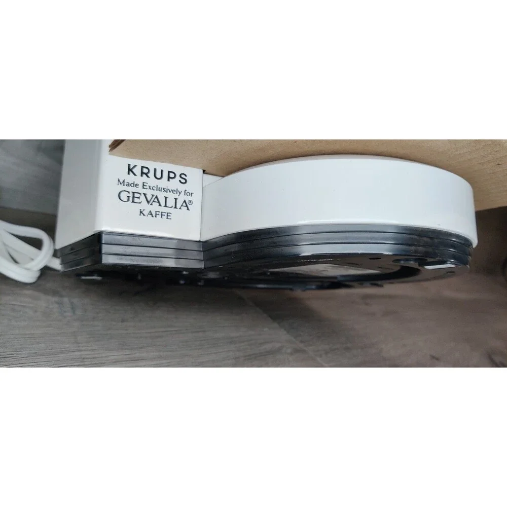 KRUPS Classic Gevalia Kaffe 10 Cup Coffee Maker, White Model #396 New No Box